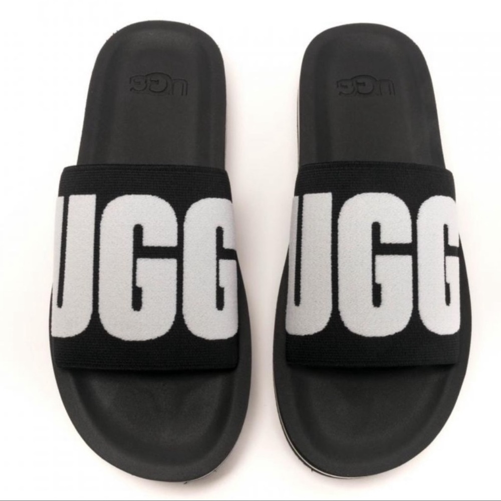 UGG Zuma Graphic Black/White Slides